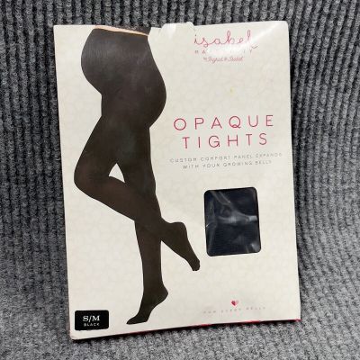 Isabel Maternity Opaque Tights Womens Size S/M Black Preowned new in box